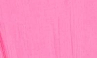 Shop West Kei Short Sleeve Gauze Fit & Flare Dress In Pink