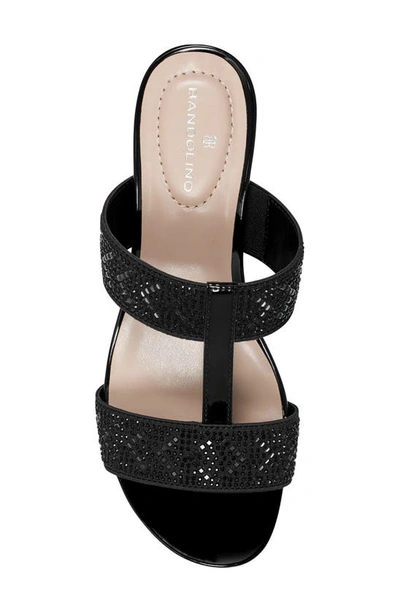 Bandolino I Luv It 2 Womens Slip On Wedges T-strap Sandals In Black