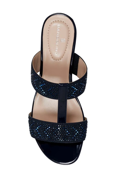 Shop Bandolino Iluvit Wedge Sandal In Dark Blue