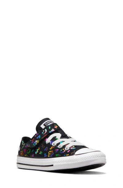 Shop Converse Kids' Chuck Taylor® All Star® 1v Oxford Sneaker In Black/ White/ Black