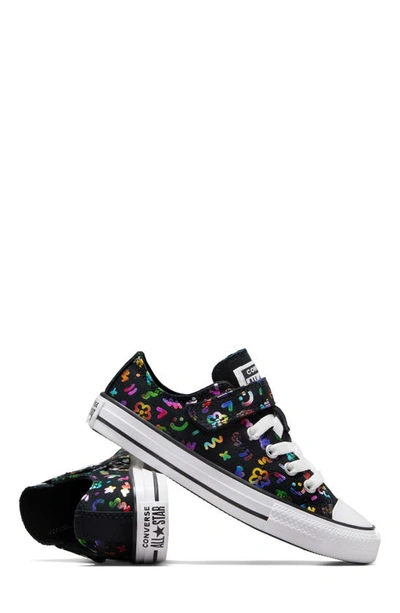 Shop Converse Kids' Chuck Taylor® All Star® 1v Oxford Sneaker In Black/ White/ Black