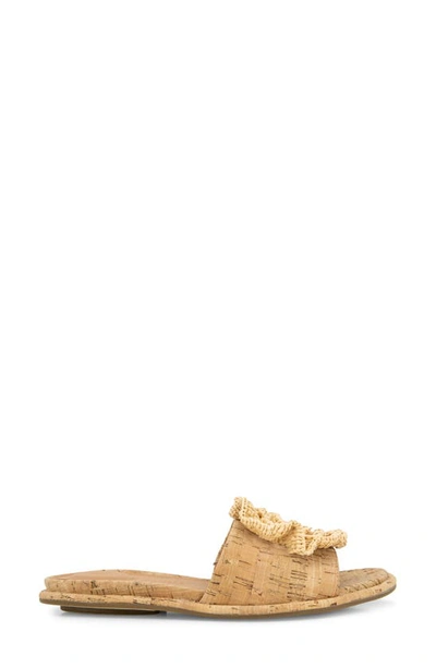 Gentle Souls By Kenneth Cole Lucy Womens Rosette Slide Sandals In Natural Cork
