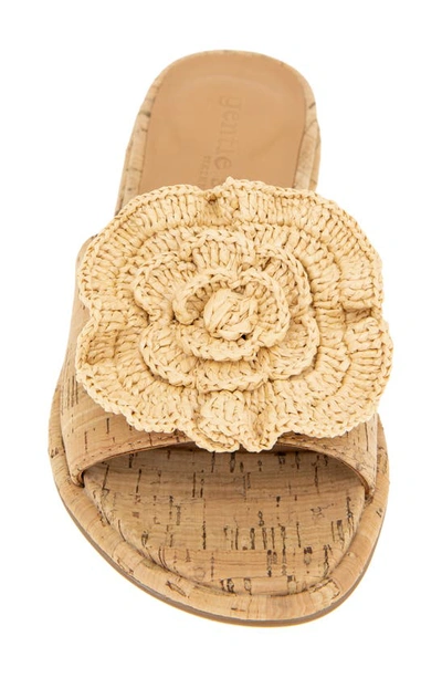 Gentle Souls By Kenneth Cole Lucy Womens Rosette Slide Sandals In Natural Cork