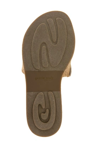 Gentle Souls By Kenneth Cole Lucy Womens Rosette Slide Sandals In Natural Cork