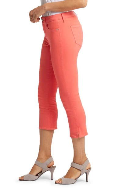 Shop Nydj Chloe Side Slit Crop Jeans In Fruit Punch