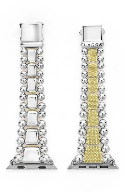 Shop Lagos Smart Caviar Luxe Apple Watch® Watchband In Two-tone