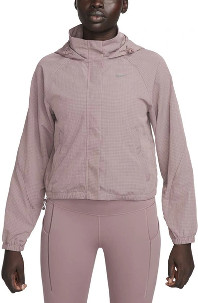 Shop Nike Repel Water Repellent Hooded Jacket In Smokey Mauve/black