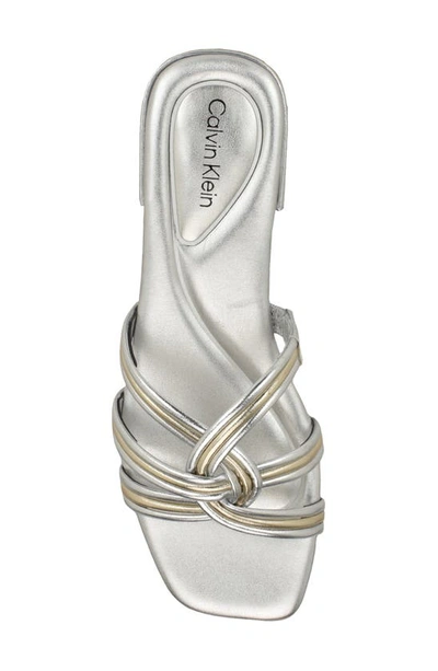 Shop Calvin Klein Tianela Slide Sandal In Silver