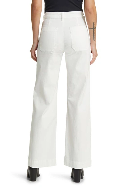 Shop Askk Ny Sailor Wide Leg Twill Utility Pants In Ivory