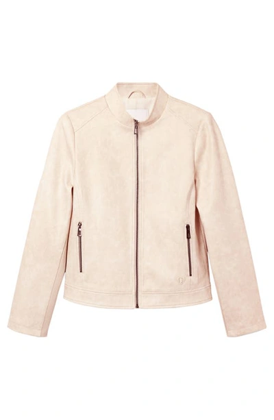 Shop Desigual Slim Biker Jacket In Ivory