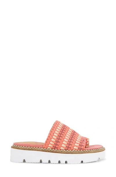 Gentle Souls By Kenneth Cole Lavern Platform Slide Sandal In Poppy Multi Fabric