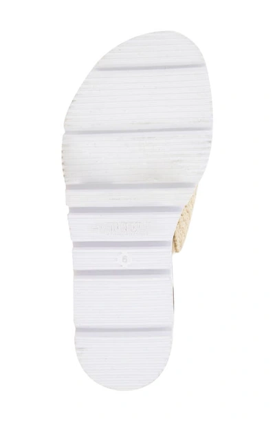 Gentle Souls By Kenneth Cole Lavern Platform Slide Sandal In Cream Fabric