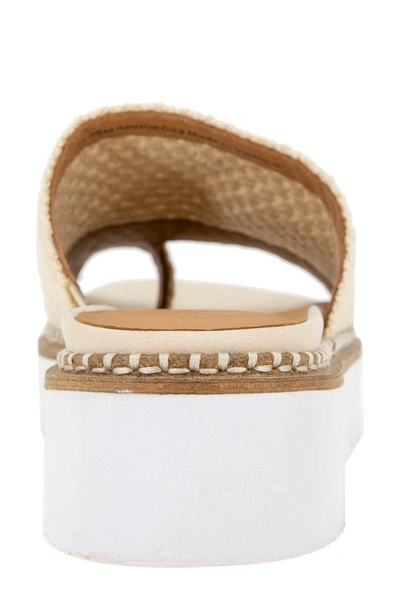 Shop Gentle Souls By Kenneth Cole Lavern Platform Slide Sandal In Cream Fabric