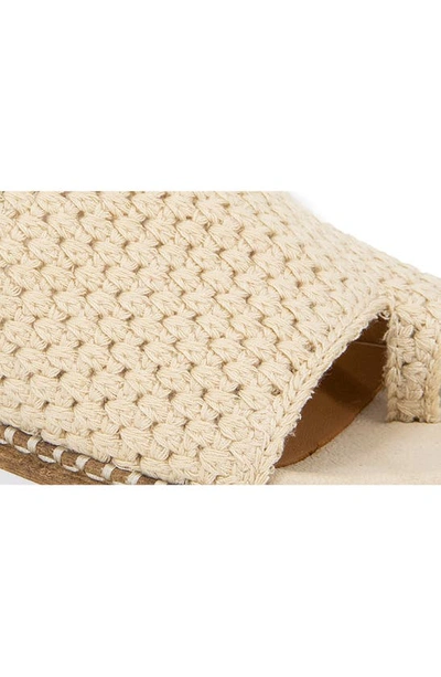 Gentle Souls By Kenneth Cole Lavern Platform Slide Sandal In Cream Fabric