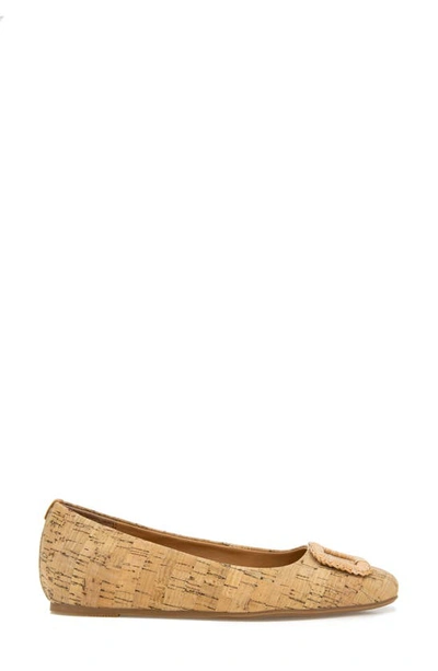 Gentle Souls By Kenneth Cole Sailor Buckle Flat In Natural Cork