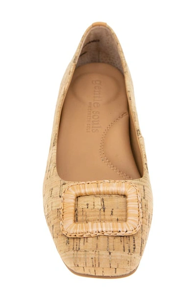 Shop Gentle Souls By Kenneth Cole Sailor Buckle Flat In Natural Cork