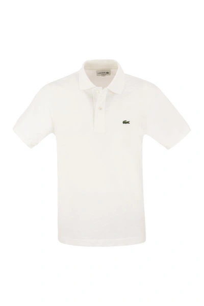 Shop Lacoste Classic Fit Cotton Pique Polo Shirt In White