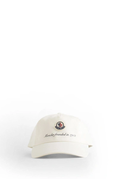 Shop Moncler Hats In Off-white