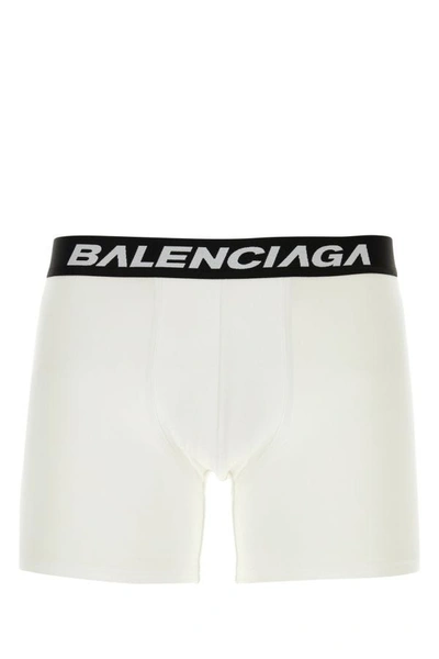 Shop Balenciaga Man White Stretch Cotton Racer Boxer