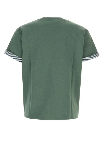 Shop Bottega Veneta Man Green Cotton T-shirt