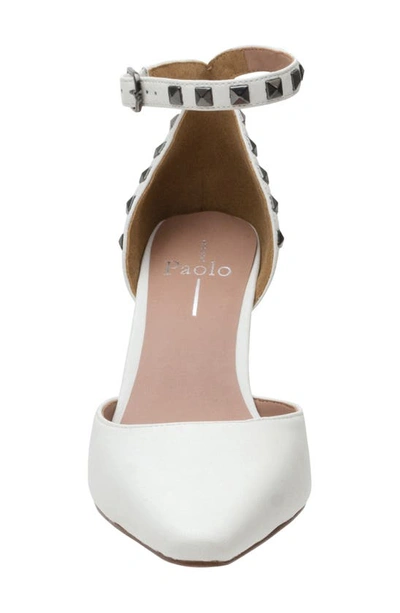 Linea Paolo Yanka Ankle Strap Pump In Eggshell