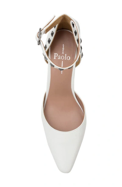 Linea Paolo Yanka Ankle Strap Pump In Eggshell