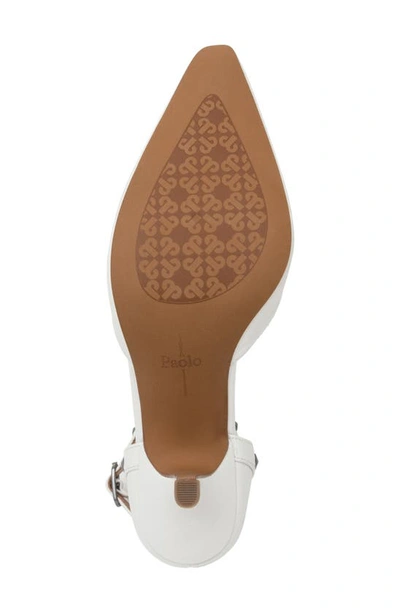 Linea Paolo Yanka Ankle Strap Pump In Eggshell