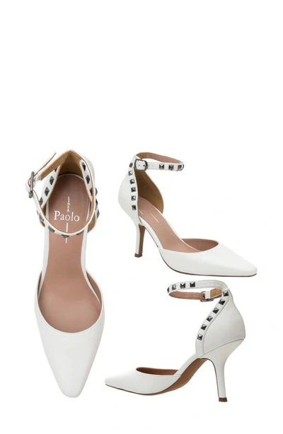 Linea Paolo Yanka Ankle Strap Pump In Eggshell