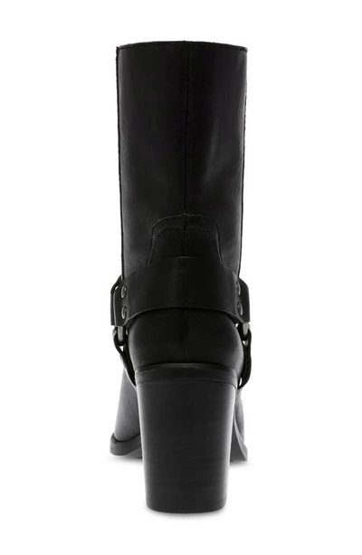 Shop Steve Madden Alessio Pointed Toe Bootie In Black Leat
