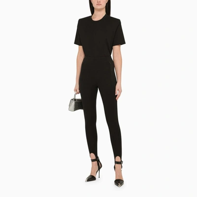 Shop Wardrobe.nyc T-shirt With Shoulder Pads In Black
