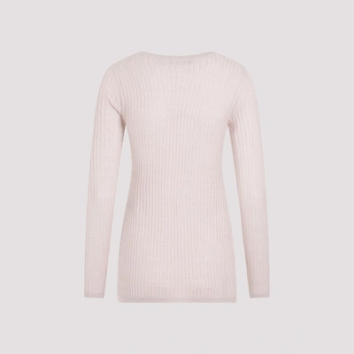 Shop Gabriela Hearst Emma Pointelle Cardigan Sweater In Pink & Purple