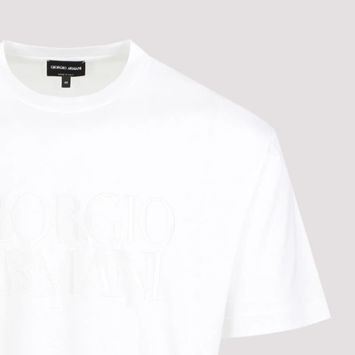 Shop Giorgio Armani T-shirt Tshirt In White