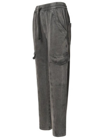 Shop Isabel Marant Étoile 'peorana' Grey Cotton Pants In Black