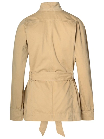 Shop Isabel Marant 'loetizia' Beige Cotton Jacket