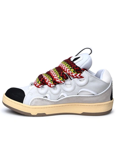 Shop Lanvin Leather Curb Sneaker In White