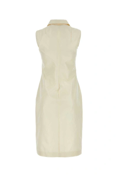 Shop Prada Dress In Avorio