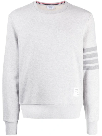 Shop Thom Browne 4bar Cotton Sweater In Grey