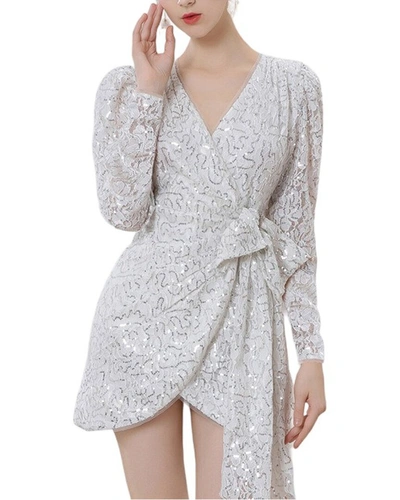 Shop Anette Mini Dress In Silver