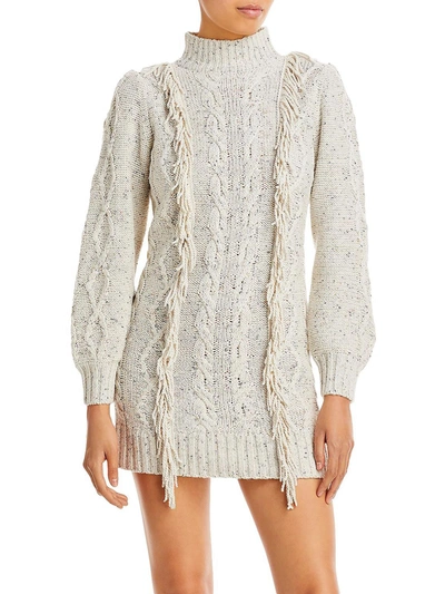 Shop Line & Dot Womens Mockneck Mini Sweaterdress In Grey
