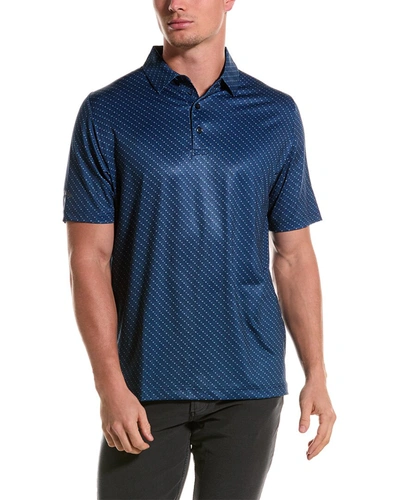 Shop Callaway Swing Tech All Over Chev Printed Polo Shirt In Blue