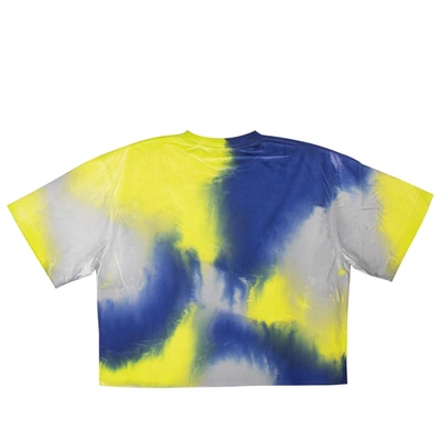 Shop Marcelo Burlon County Of Milan Blue And Yellow Fade Tie Dye T-shirt In Multi