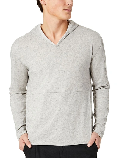 Shop Kenneth Cole Mens Jersey Slim-fit Hoodie In Grey