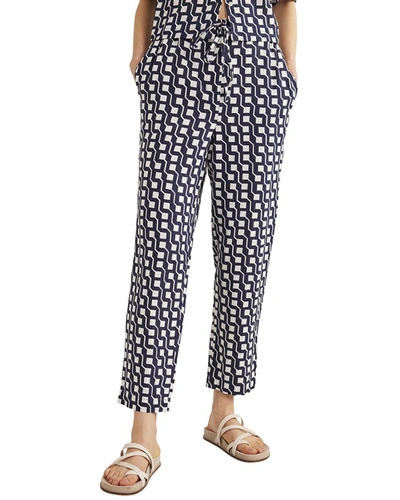 Shop Boden Relaxed Linen Pull-on Trouser In Blue