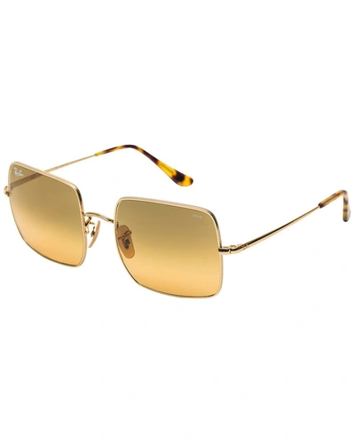 Shop Ray Ban Rb1971 Square 54mm Unisex Sunglasses, Gold