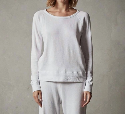 Shop James Perse Vintage French Terry Sweatshirt In White