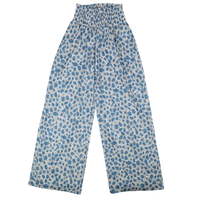 Opening Ceremony Blue Polyester Leopard Print Pull On Pants In Multi
