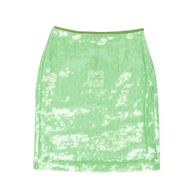 Opening Ceremony Sage Green Polyester Paillette Mini Skirt In Multi