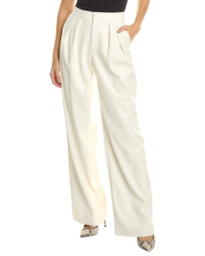 Shop Alice And Olivia Pompey High-waist Pleated Pant In White