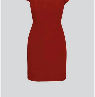 Shop Adelyn Rae Women's Claudia Organza Ruffle Bodycon Mini Dress In Red