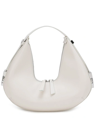 Shop Tiffany & Fred Paris Smooth Leather Shoulder Bag In White